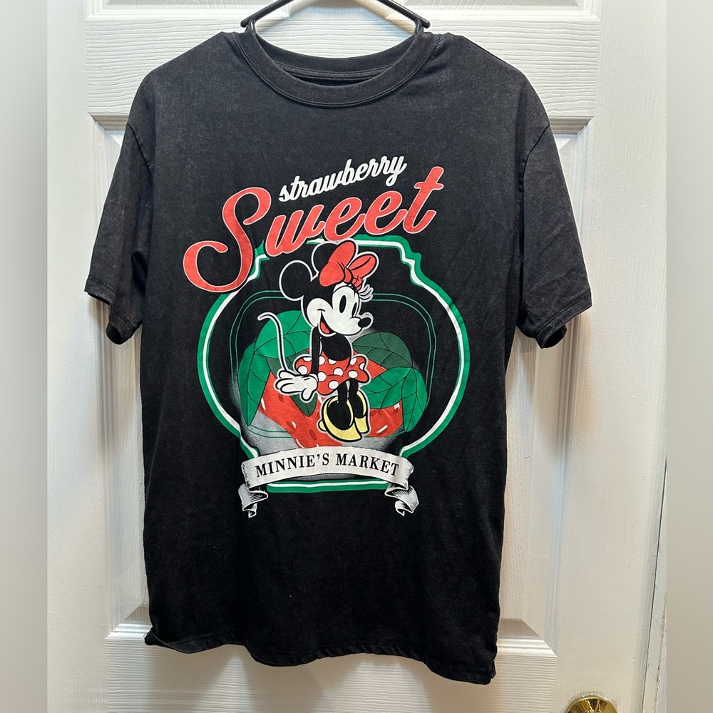 Disney Minnie Mouse Strawberry Sweet Graphic Tee - Black, Red, Green Unisex